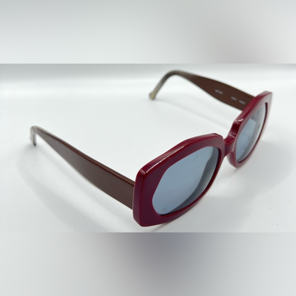Vintage LA Eyeworks One Pair Brown Burgundy Geometric Sunglasses Frames Only